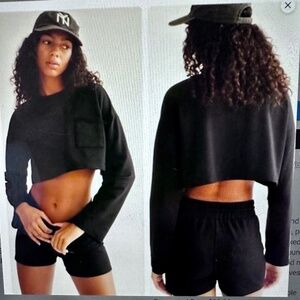 Free People Movement Sunny Set crop sweatshirt and short NWT